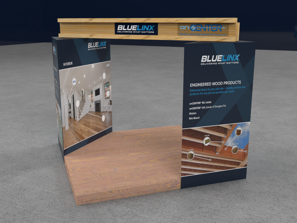 BlueLinx Trade Show Booth for International Builder's Show in Las Vegas